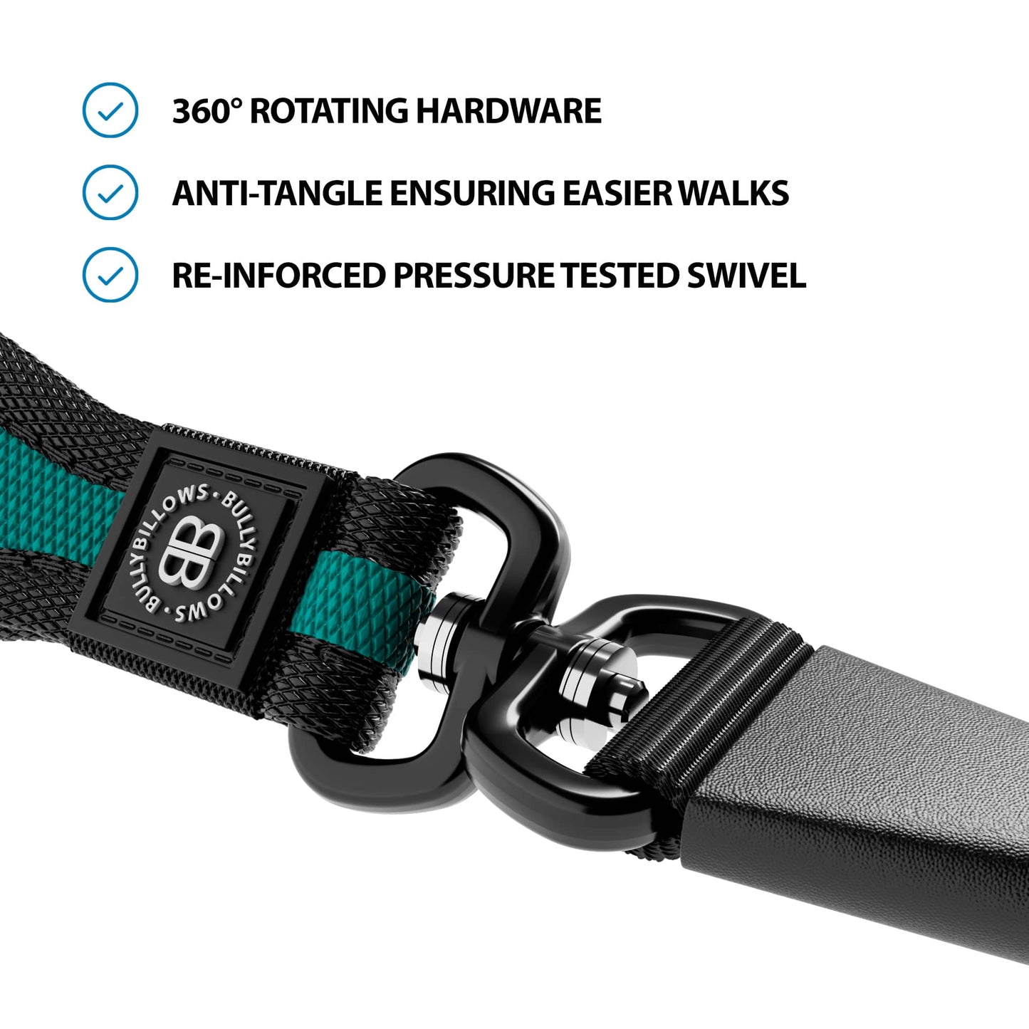 Slip Lead | Anti-Pull & Anti-Choking Training Lead - Turquoise