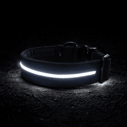 2.5cm Light Up LED Combat® Collar | Handle - Black
