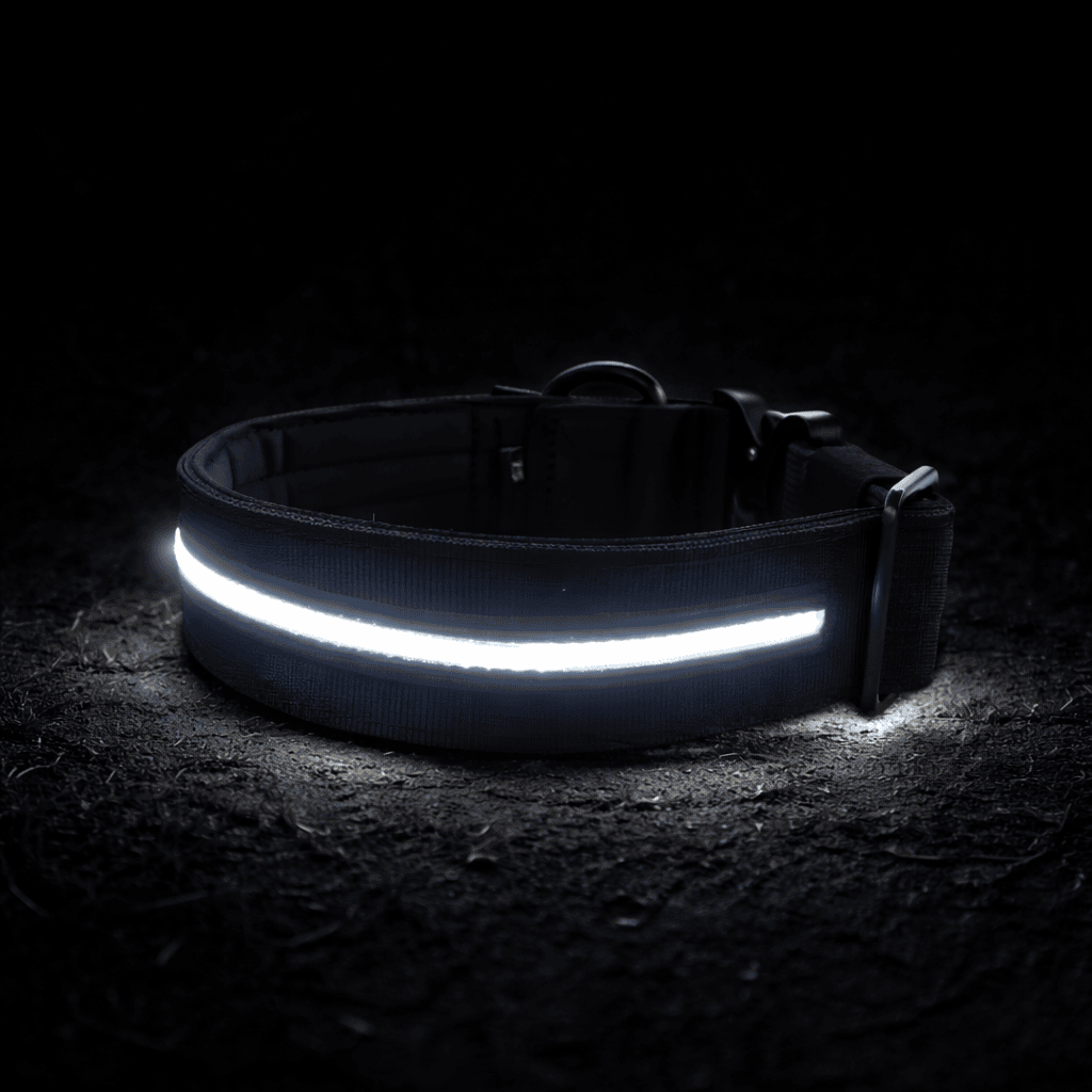 4cm Light Up LED Combat® Collar | Handle - Black