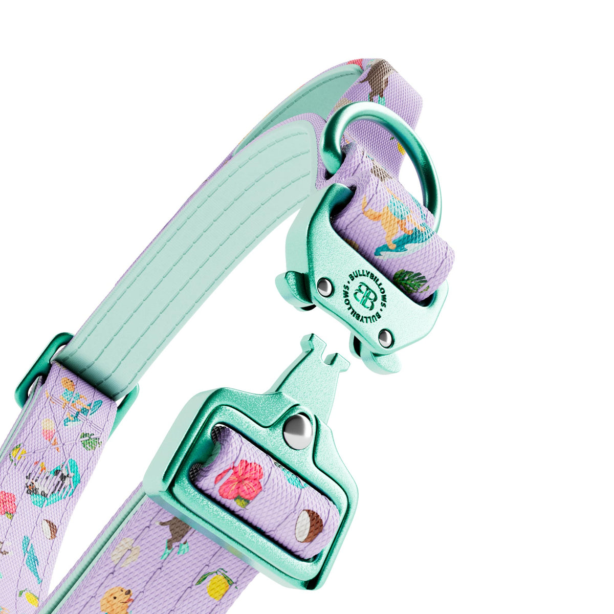2.5cm Lighter Combat® Collar | With Handle & Secure Clip - BalmyBillows Purple