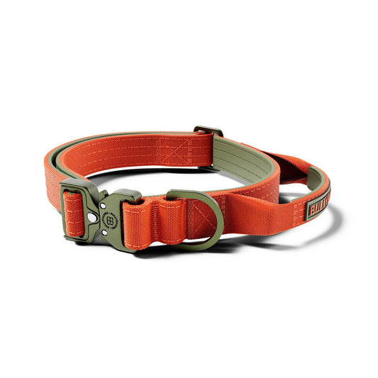 2.5cm Lighter Combat® Collar | Handle & Rated Clip - Burnt Orange X Khaki