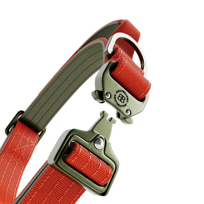 2.5cm Lighter Combat® Collar | Handle & Rated Clip - Burnt Orange X Khaki