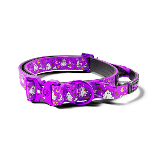 2.5cm Lighter Combat® Collar | With Handle & Secure Clip - Halloween BooBillows - Purple