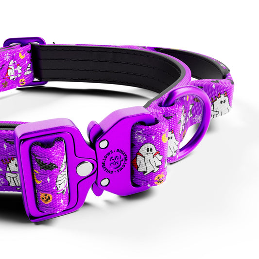 2.5cm Lighter Combat® Collar | With Handle & Secure Clip - Halloween BooBillows - Purple