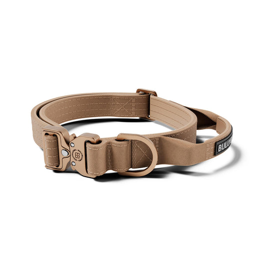 2.5cm Lighter Combat® Collar | Handle & Rated Clip - Tan x Tan