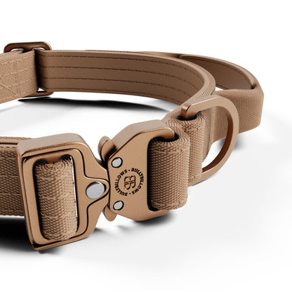 2.5cm Lighter Combat® Collar | Handle & Rated Clip - Tan x Tan