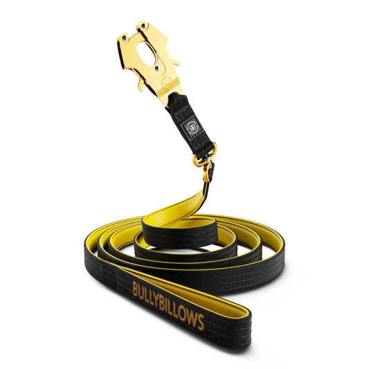 3m Lighter Swivel Combat Lead | Anti-Tangle & Secure Clip - Black X Yellow