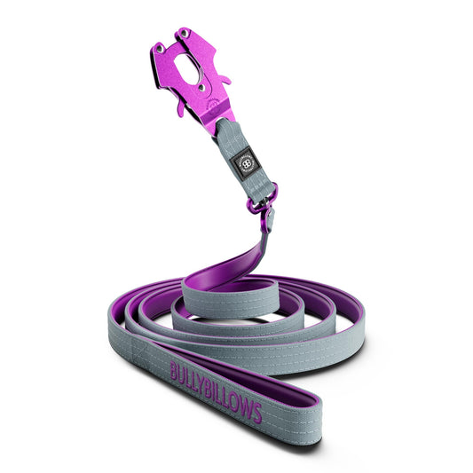 3M Lighter Swivel Combat Lead | Anti-Tangle & Secure Clip - Purple x Metal Grey