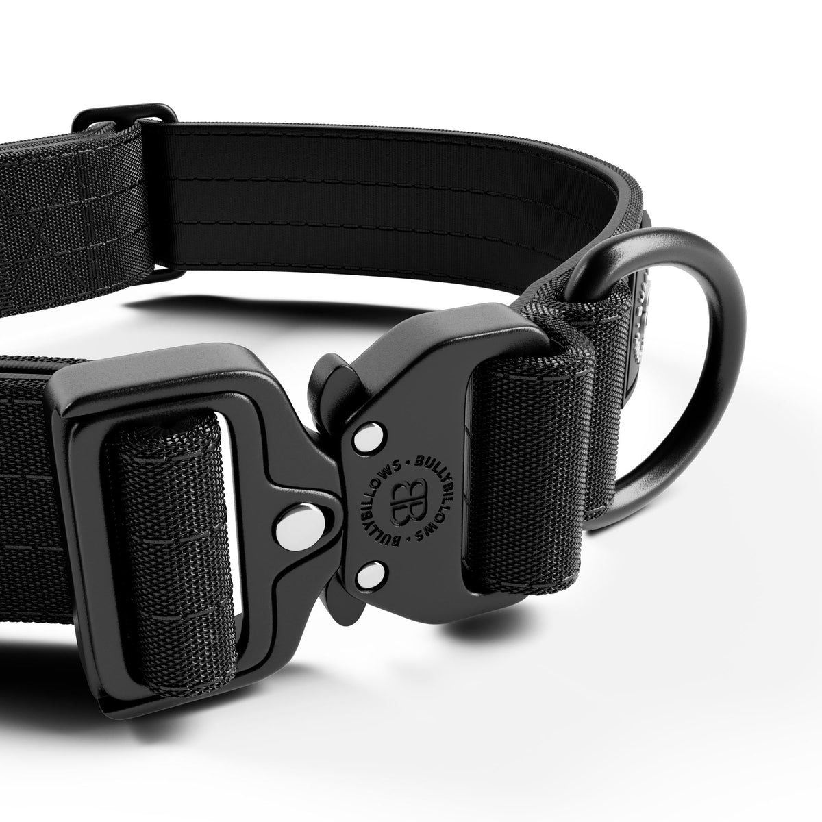 4cm Lighter Combat® Collar | No Handle & Secure Clip - Black X Black