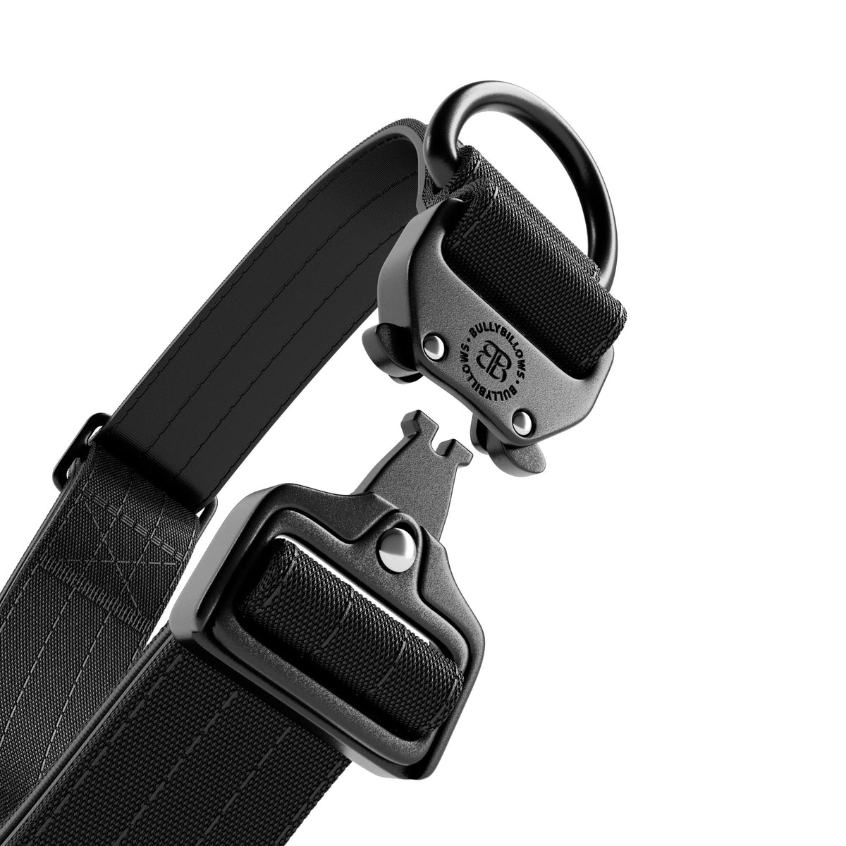 4cm Lighter Combat® Collar | No Handle & Secure Clip - Black X Black