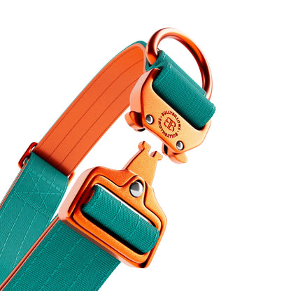 4cm Lighter Combat® Collar | No Handle & Secure Clip - Turquoise X Orange