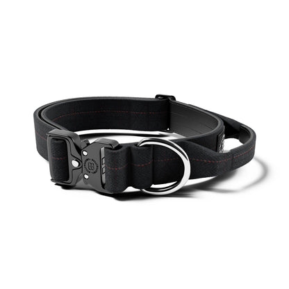 4cm Tweed Combat® Collar | With Handle & Rated Clip -  Charcoal Black