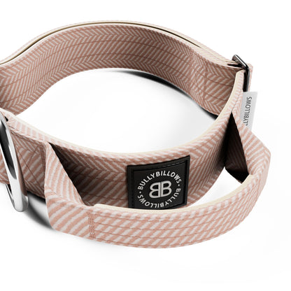 4cm Herringbone Combat® Collar | With Handle & Rated Clip - Elegant Cream