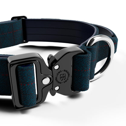 4cm Tweed Combat® Collar | With Handle & Rated Clip - Midnight Blue