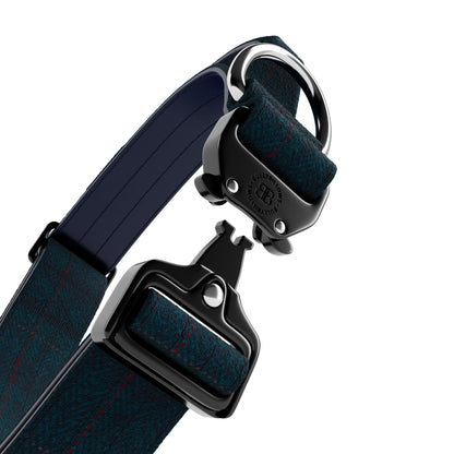 4cm Tweed Combat® Collar | With Handle & Rated Clip - Midnight Blue