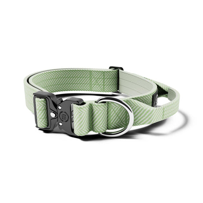 4cm Herringbone Combat® Collar | With Handle & Rated Clip - Mint Green
