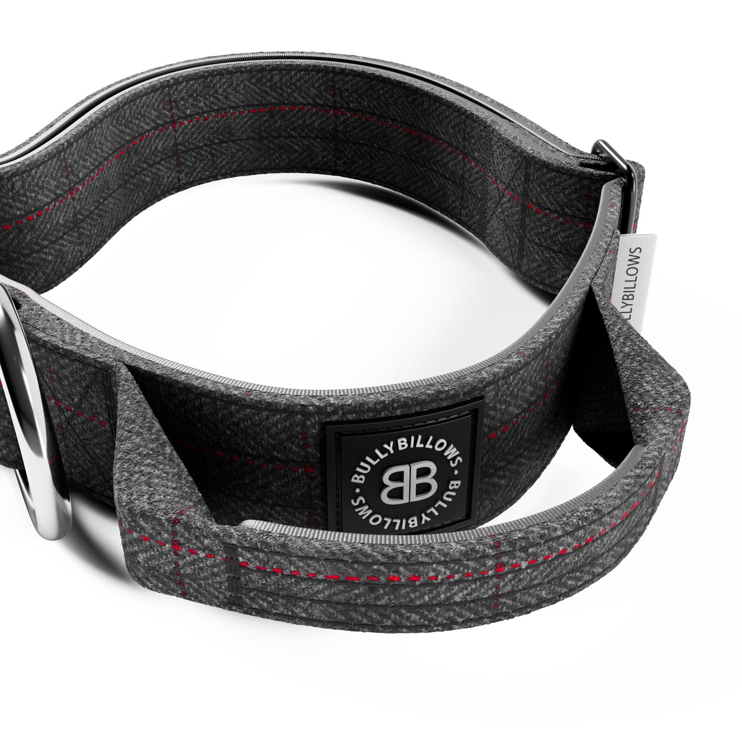 4cm Tweed Combat® Collar | With Handle & Rated Clip - Stone Grey