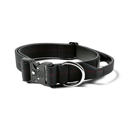 4cm Tweed Combat® Collar | With Handle & Rated Clip -  Charcoal Black