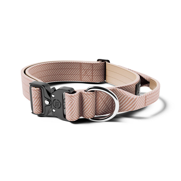 4cm Herringbone Combat® Collar | With Handle & Rated Clip - Elegant Cream