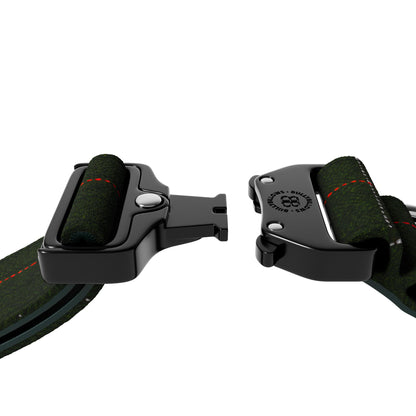 5cm Tweed Combat® Collar | With Handle & Rated Clip - Forest Green