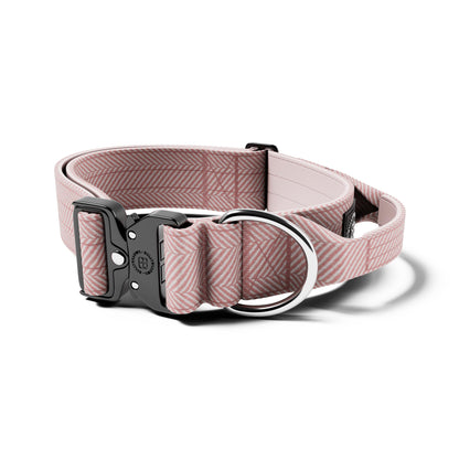 5cm Herringbone Combat® Collar | With Handle & Rated Clip - Soft Pink