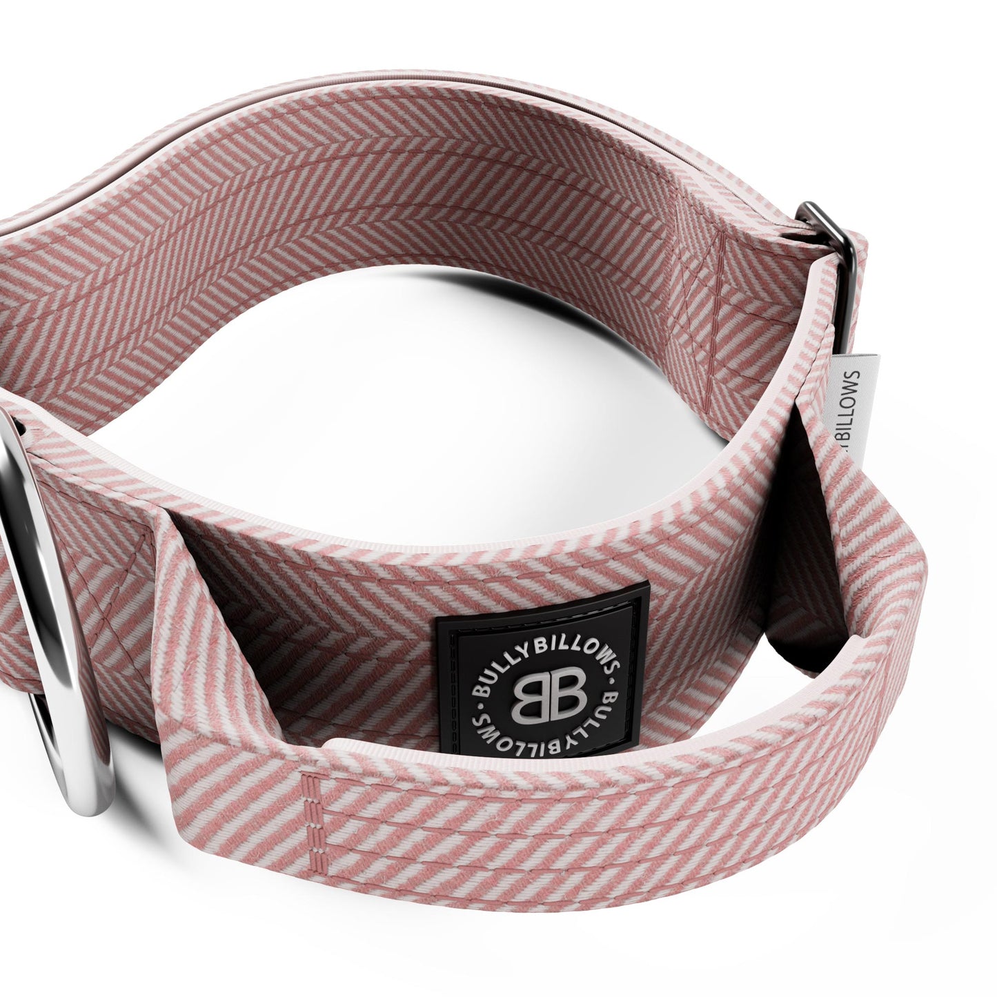 5cm Herringbone Combat® Collar | With Handle & Rated Clip - Soft Pink