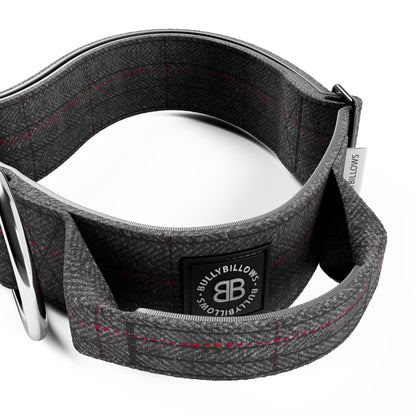 5cm Tweed Combat® Collar | With Handle & Rated Clip - Stone Grey