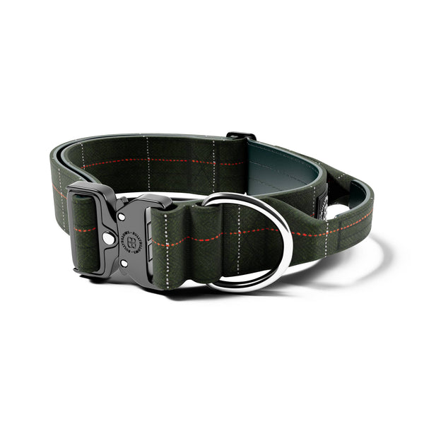 5cm Tweed Combat® Collar | With Handle & Rated Clip - Forest Green