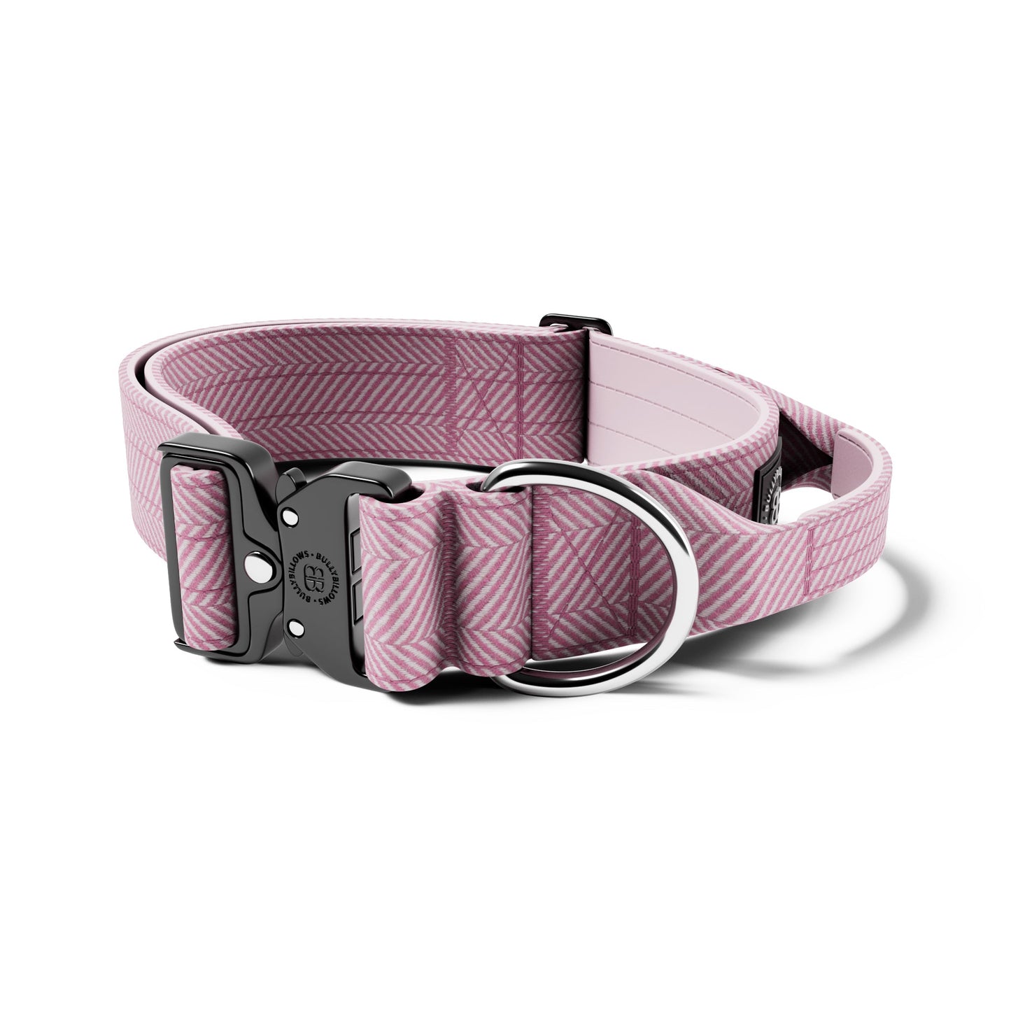 5cm Herringbone Combat® Collar | With Handle & Rated Clip - Soft Pink