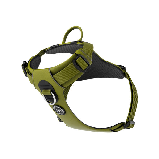 Air Mesh Harness - Anti-Pull, With Handle, Non Restrictive & Adjustable - Olive Green