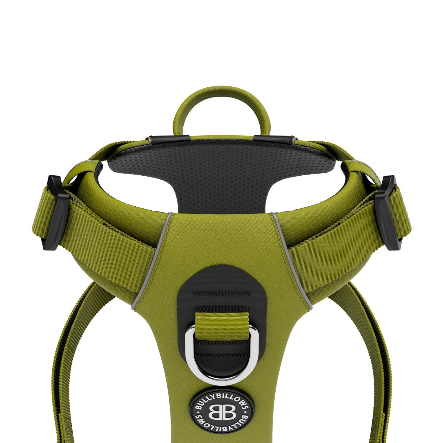 Air Mesh Harness - Anti-Pull, With Handle, Non Restrictive & Adjustable - Olive Green