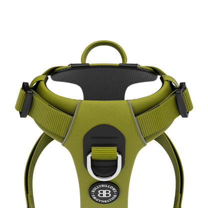 Air Mesh Harness - Anti-Pull, With Handle, Non Restrictive & Adjustable - Olive Green