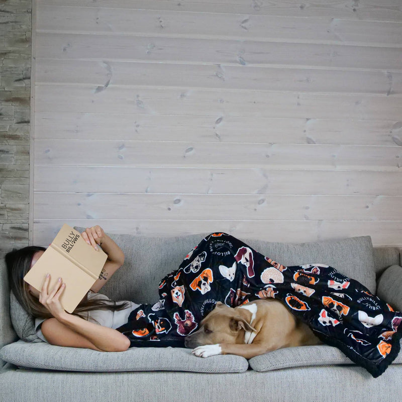 Black Edition Luxury Dog & Human Blanket BullyBillows Wholesale