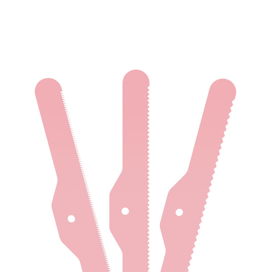 BullyBilows 3-Piece Spare Deshedding Blade Set - Pink