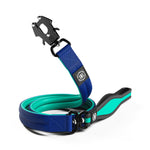 1.2m Mini Combat Lead | Foam & Neoprene Lined with Soft Handle - Blue & Turquoise