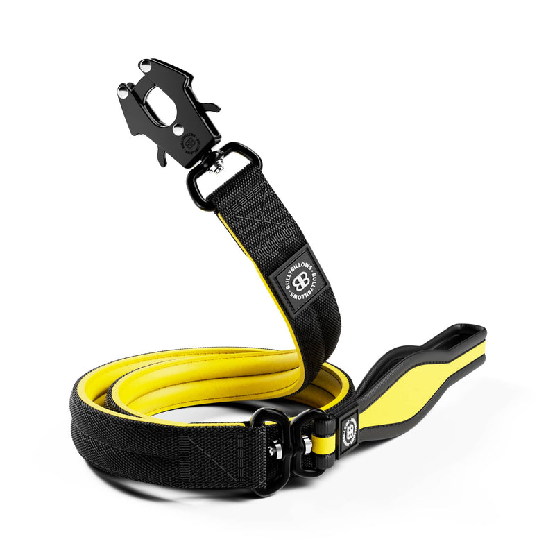 RR Nylon Combat Lead 1.2m | Foam & Neoprene Padded with Soft Handle - Black & Yellow
