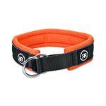 4cm Slip on Collar | Soft Padded & Reflective - Black & Orange v2.0