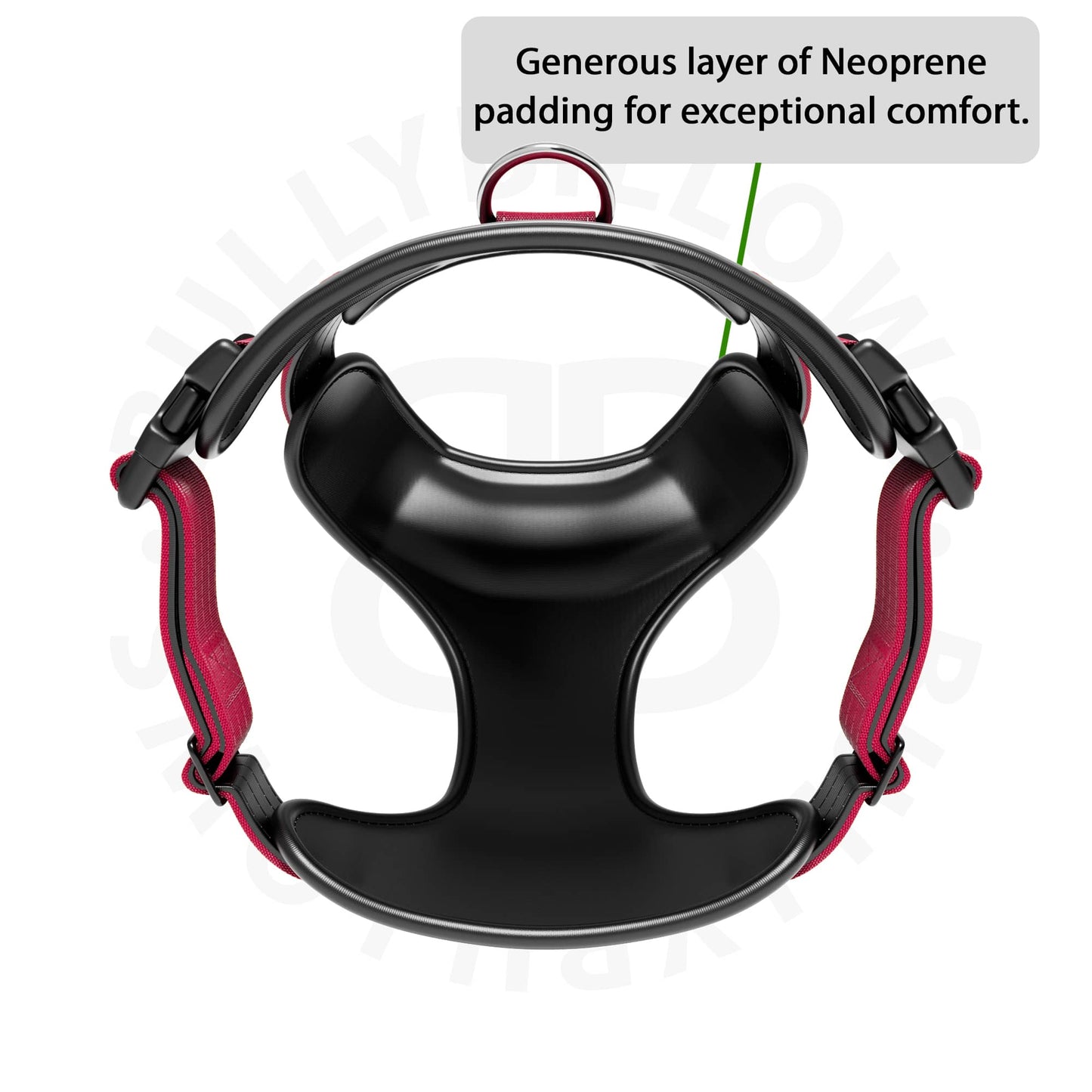 Premium Comfort Harness | Non Restrictive & Adjustable - Burgundy v2.0
