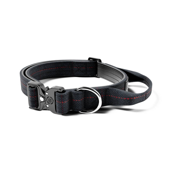 2.5cm Tweed Combat® Collar | With Handle & Rated Clip - Charcoal Black