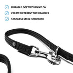 Double Ended Training Lead | All Breeds - Durable & Soft 2m Lead - Black