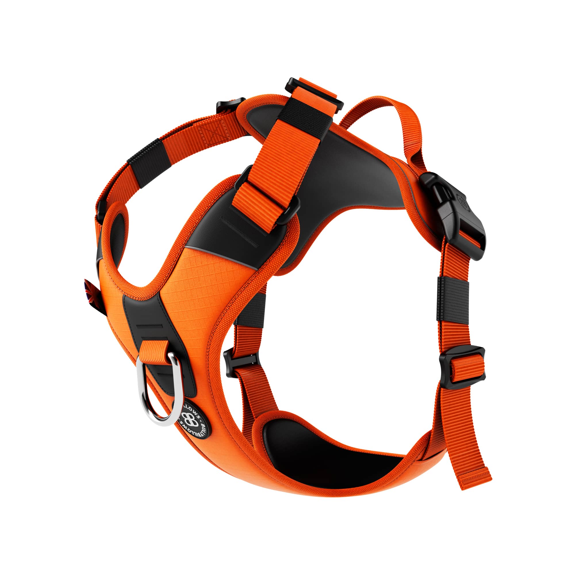 Hurricane Harness Non Restrictive With Handle Adjustable Reflective All Breeds Orange