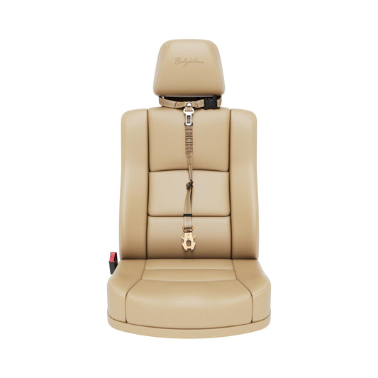 Seatbelt Safety Strap | Car Headrest - Travel Accessory - Tan