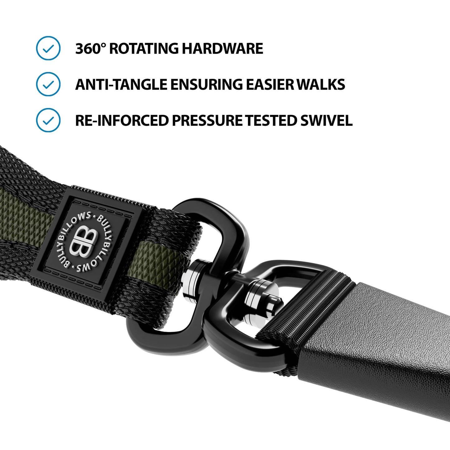 Slip Lead | Anti-Pull & Anti-Choking Training Lead - Khaki