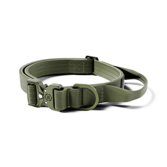 2.5cm LIGHTER Combat® Collar | With Handle Rated Clip - Khaki x Khaki