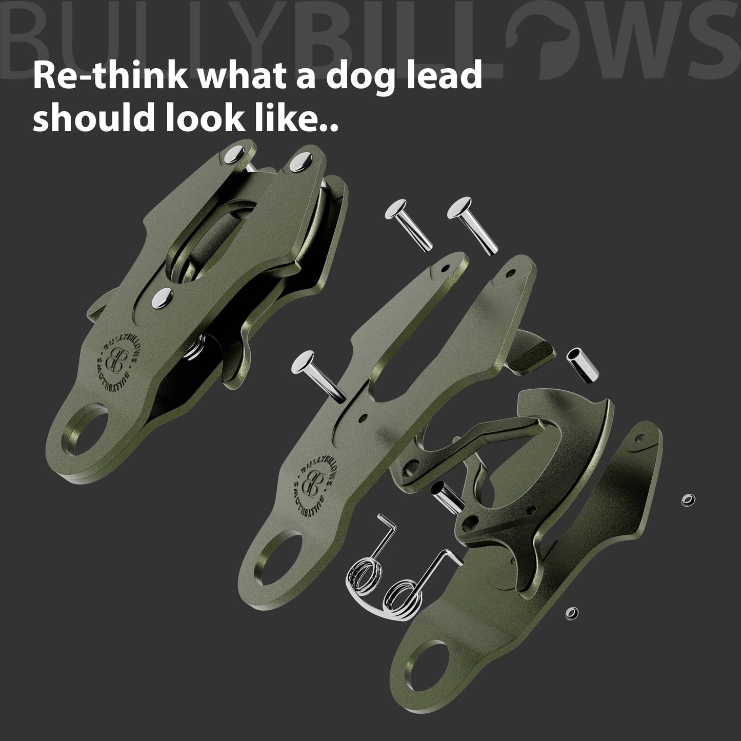 3m Swivel Combat Lead | Anti-Tangle & Secure Clip - Khaki
