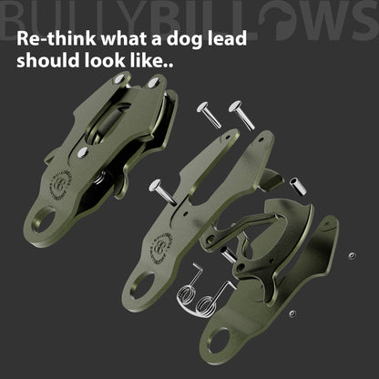 3m Swivel Combat Lead | Anti-Tangle & Secure Clip - Khaki