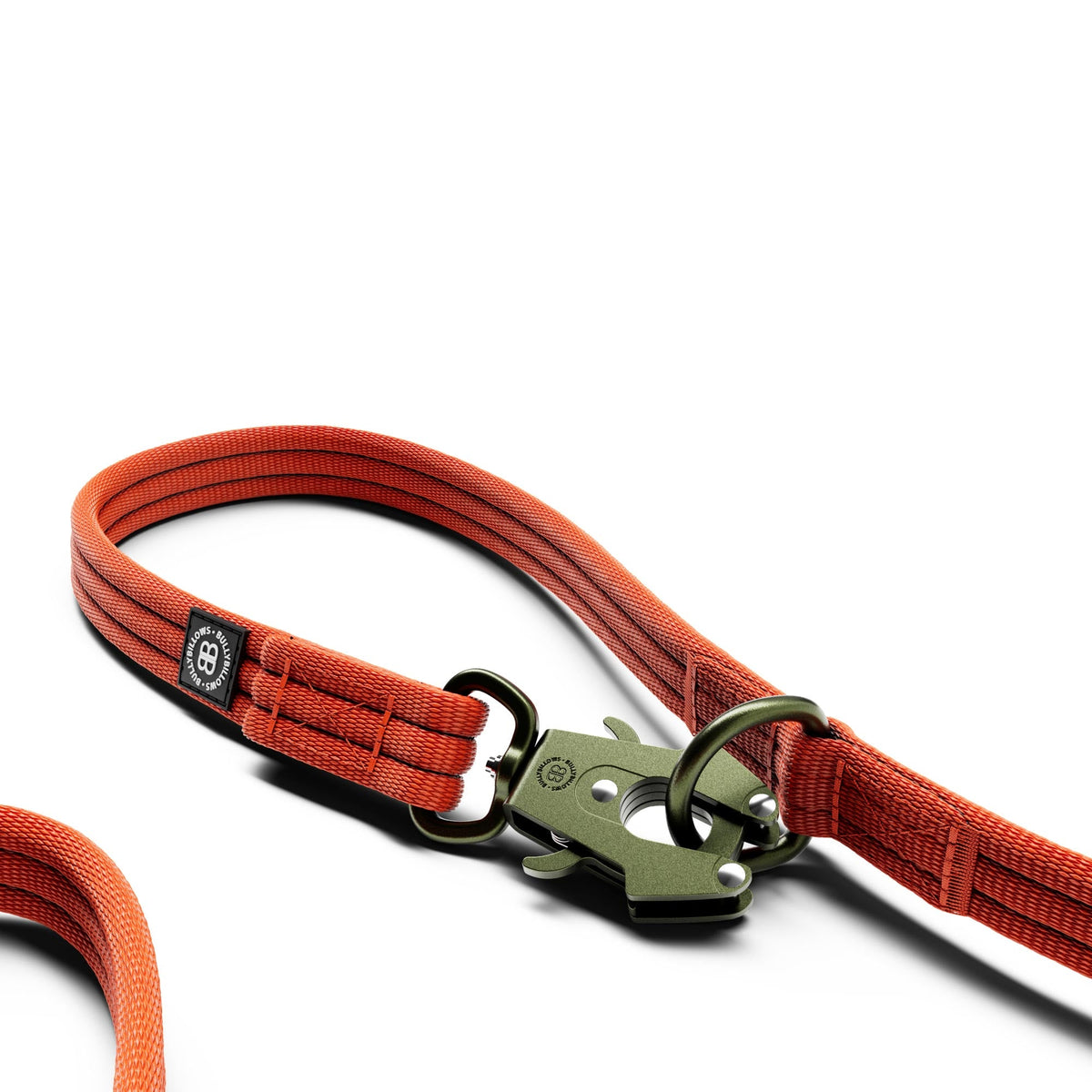 Lightweight Training Double Ended Dog Lead | 2m Length - Burnt Orange x Khaki