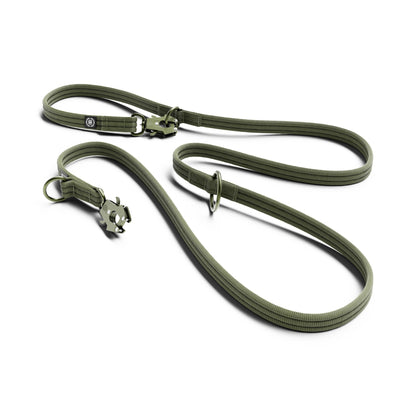 Lightweight Training Double Ended Dog Lead | 2m Length - Khaki