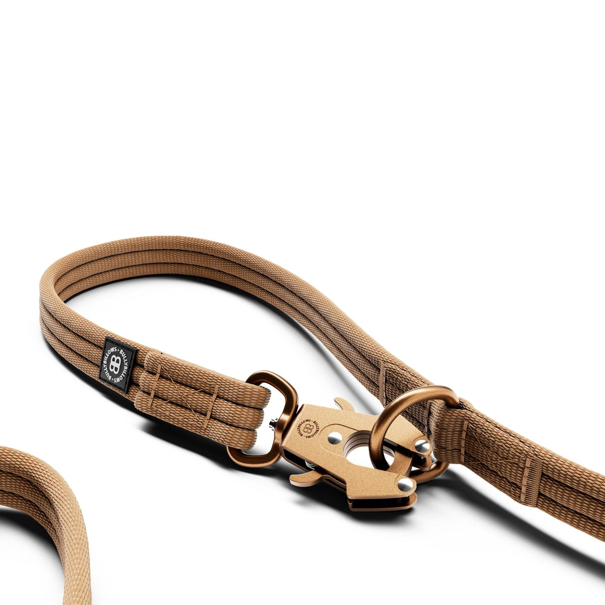 Lightweight Training Double Ended Dog Lead | 2m Length - Tan x Tan