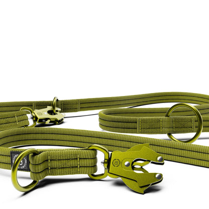 Lightweight Training Double Ended Dog Lead | 2m Length - Olive Green